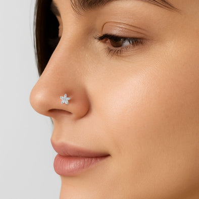 925 Sterling Silver Star Nose Pin