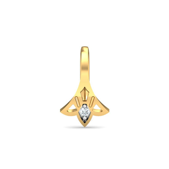 Marquise White CZ Nose Pin 925 Sterling Silver Yellow Gold Plated