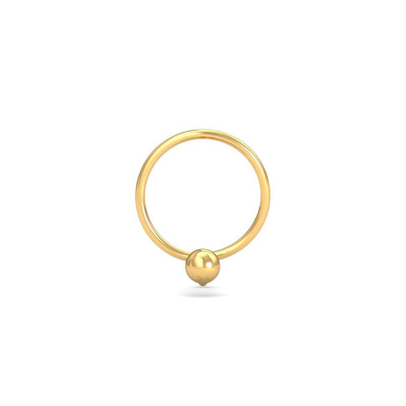 Plain Ball Nose Pin – 925 Sterling Silver Yellow Gold Plated