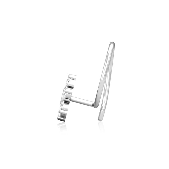 925 Sterling Silver Pink Enamel Star Nose Pin