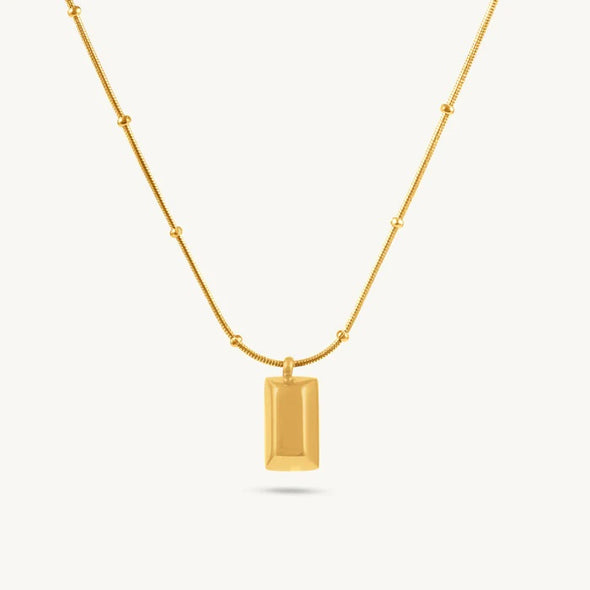 Minimalist Bar Necklace 925 Sterling Silver Yellow Plated