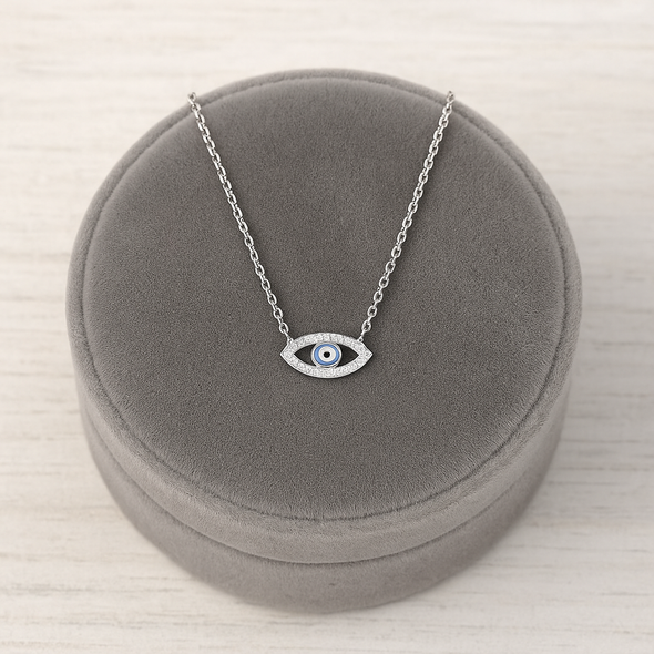 Evil Eye Protection Necklace 925 Sterling Silver