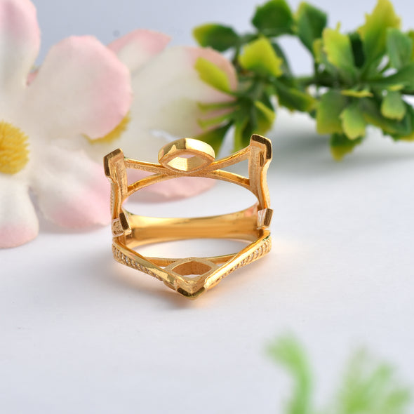 925 Sterling Silver Trillion Shape Semi Mount Ring