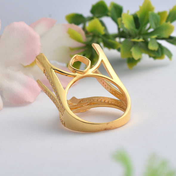 925 Sterling Silver Trillion Shape Semi Mount Ring