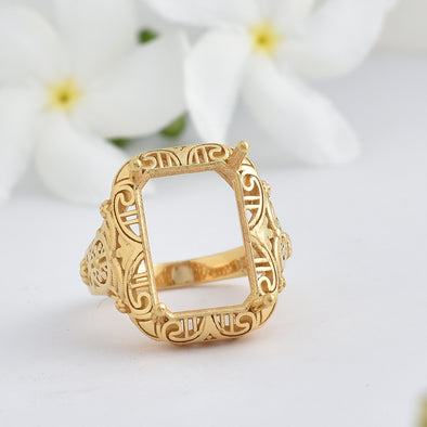925 Sterling Silver 16x10 MM Cushion Cut Semi Mount Ring