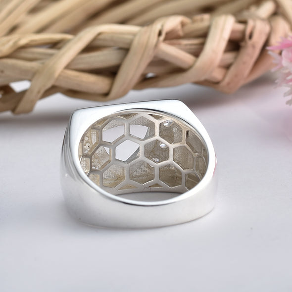 925 Sterling Silver Trillion Shape Semi Mount Ring