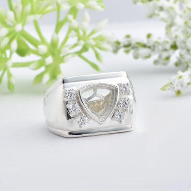 925 Sterling Silver Trillion Shape Semi Mount Ring