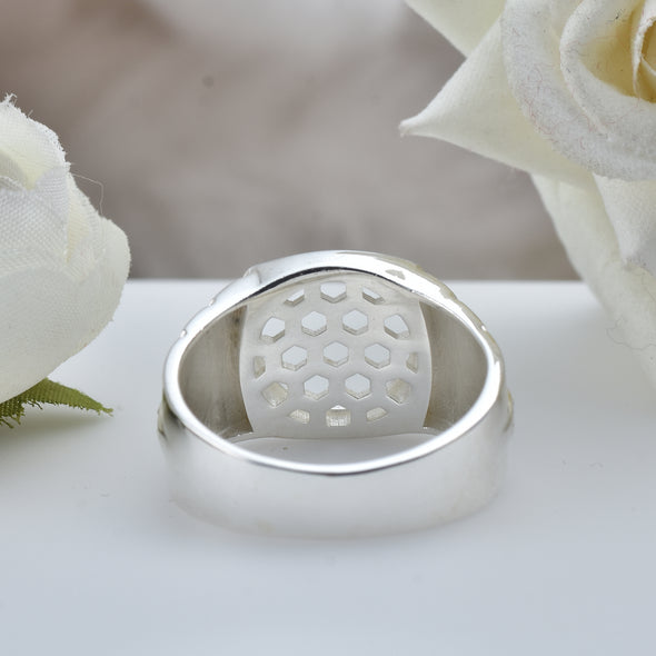 925 Sterling Silver 12MM Round Shape Semi Mount Ring