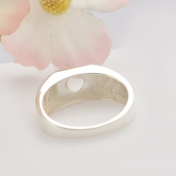 925 Sterling Silver 5.50MM Round Shape Semi Mount Ring