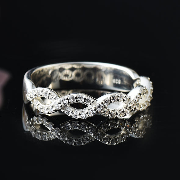 925 Sterling Silver 10x8MM Octagon Shape Semi Mount Ring