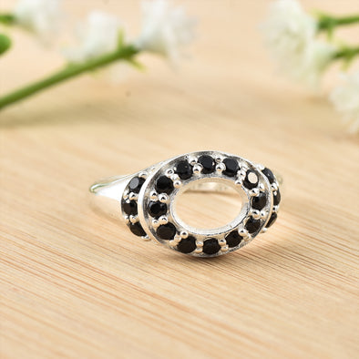 925 Sterling Silver 8x6MM Oval Shape Semi Mount Ring
