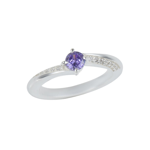 0.25 Ct Round Shape Tanzanite Solitaire Ring 925 Sterling Silver