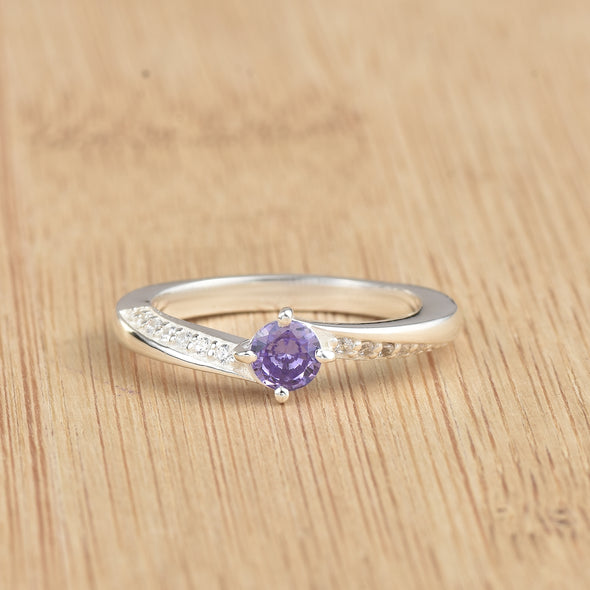 0.25 Ct Round Shape Tanzanite Solitaire Ring 925 Sterling Silver