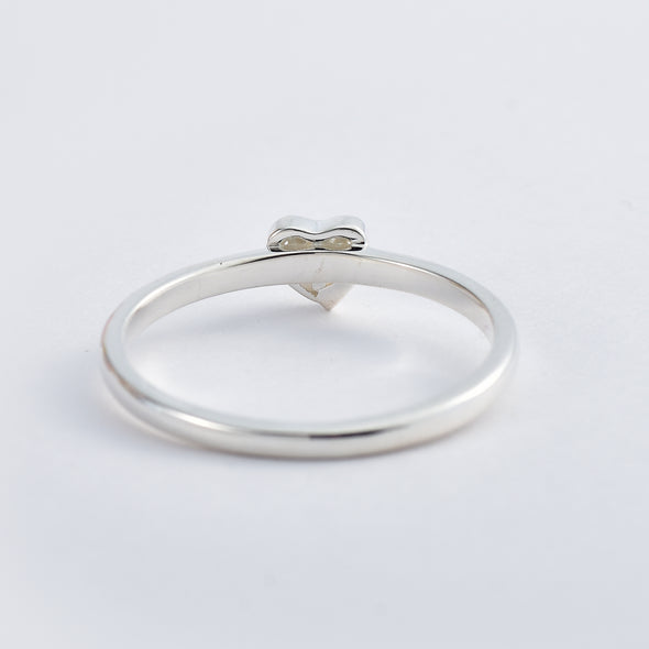 925 Sterling Silver 2MM Round Shape Lemon Quartz Gemstone Ring