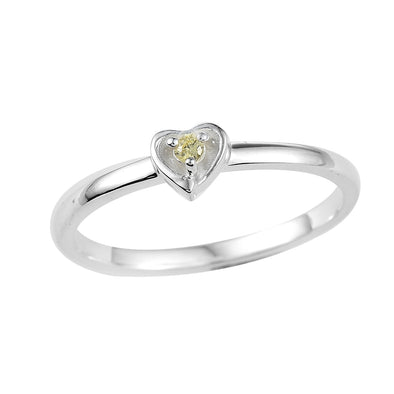 925 Sterling Silver 2MM Round Shape Lemon Quartz Gemstone Ring