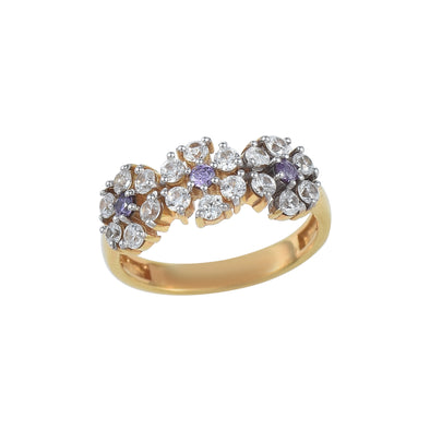 925 Sterling Silver 2MM Round Shape Tanzanite Gemstone Ring