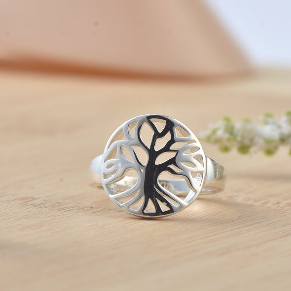 925 Sterling Silver Tree of Life Ring