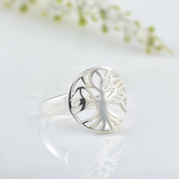 925 Sterling Silver Tree of Life Ring
