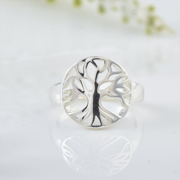 925 Sterling Silver Tree of Life Ring