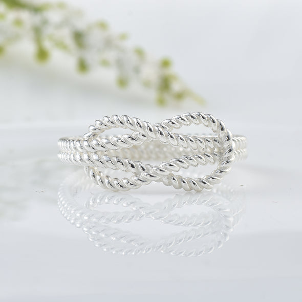 Twisted Infinity Ring - 925 Sterling Silver