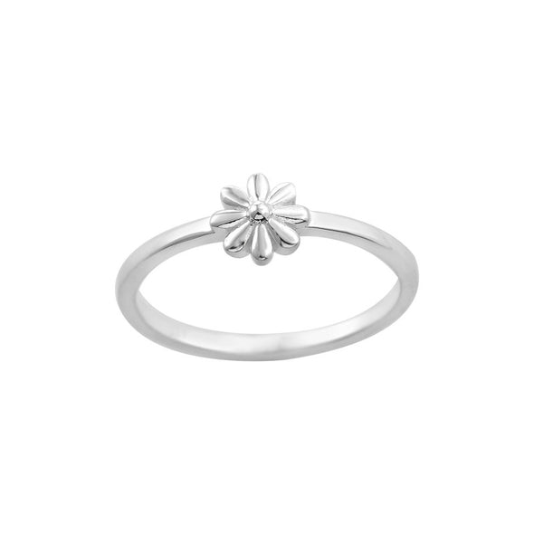 925 Sterling Silver Flower Dainty Minimalist Ring
